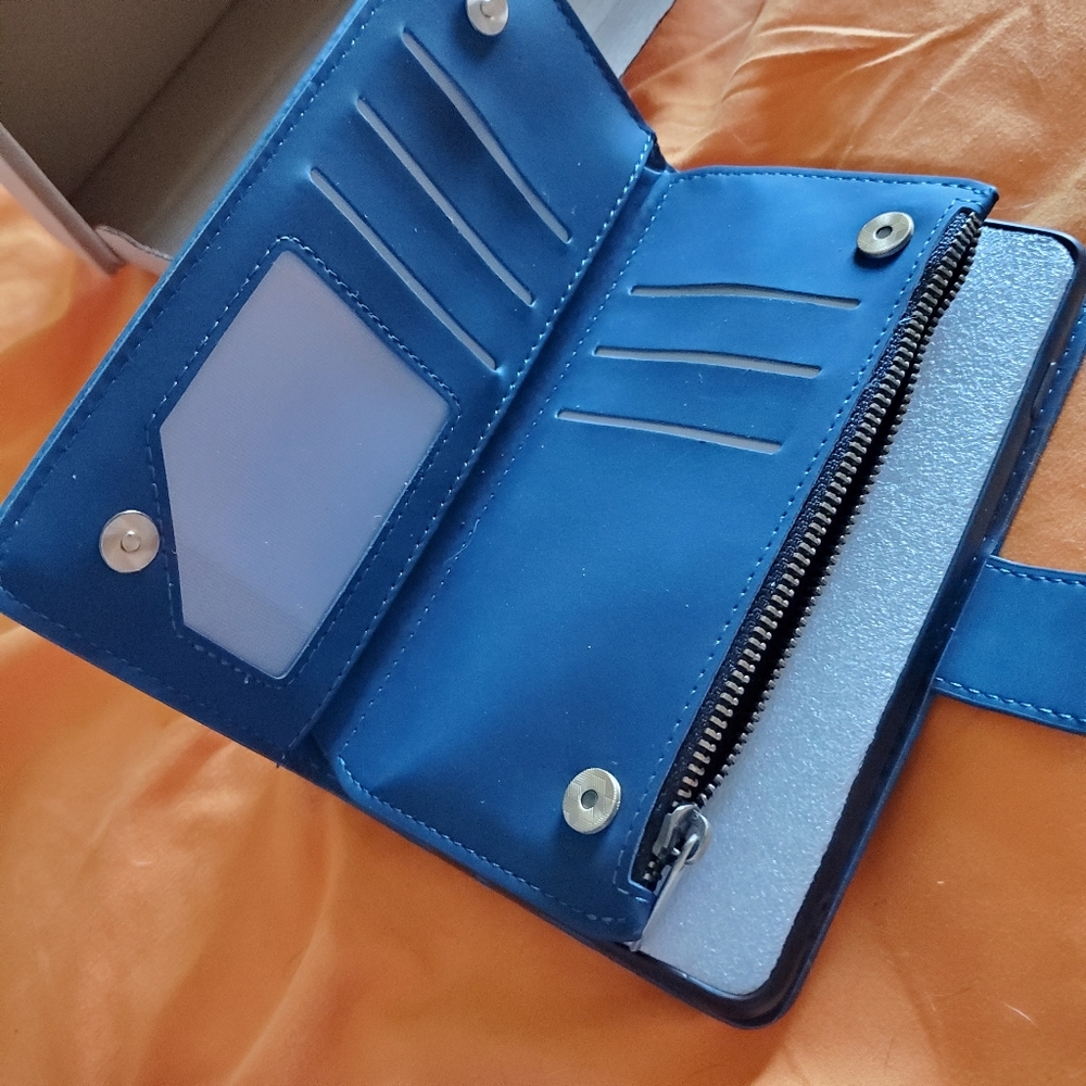CLEARANCE blue phone case wallet wristlet S10 UNISEX LGBTQ